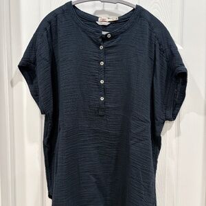 Faherty Dream Cotton Gauze Desmond Top X-Large